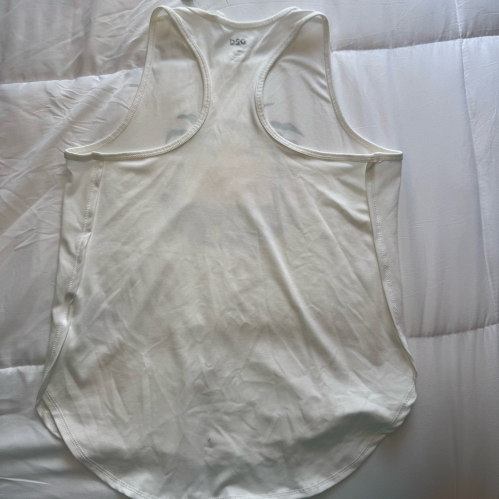 DSG Girls’s white Tank Top with Tropical Print. New with tags. - Picture 4 of 5